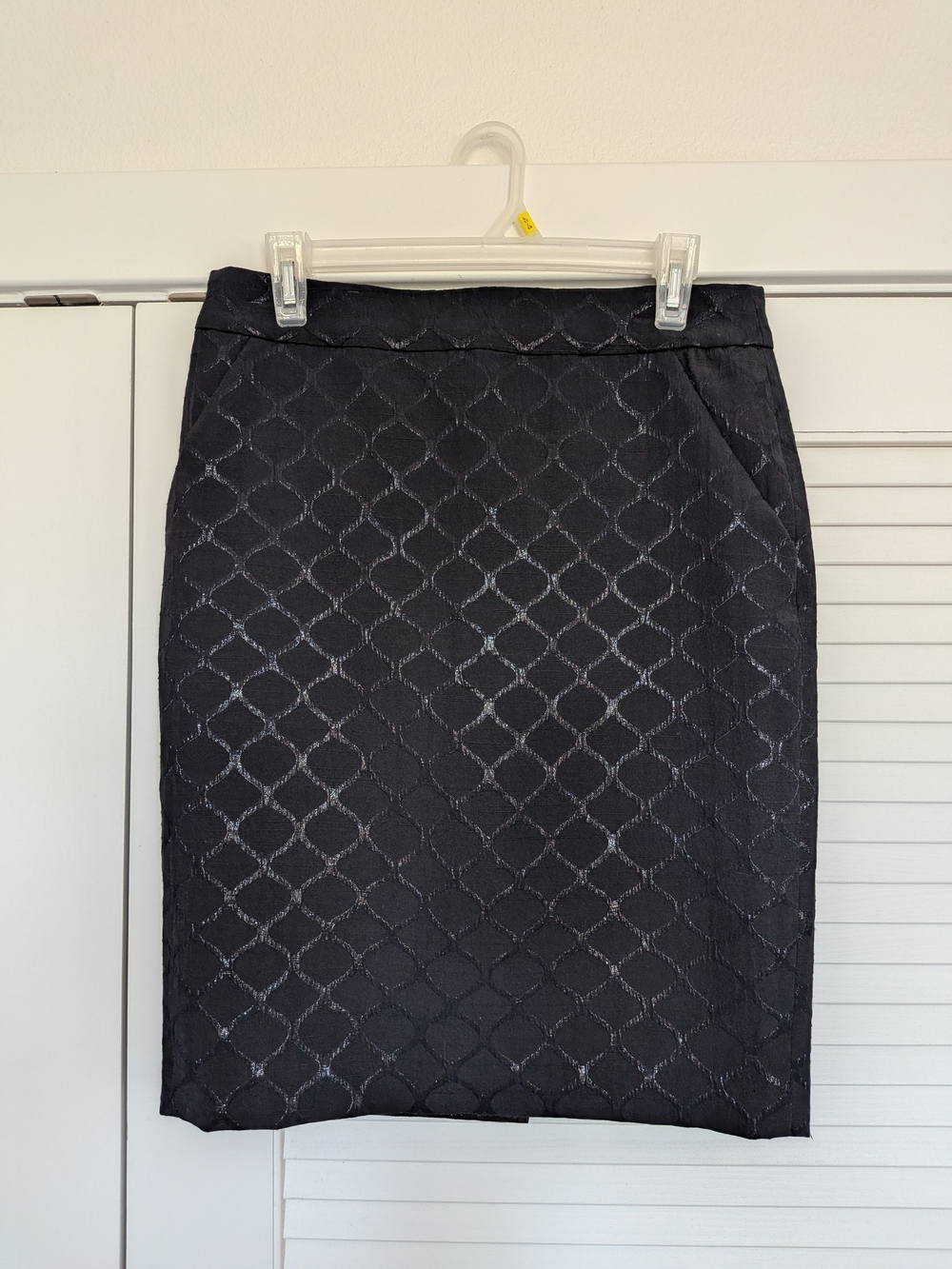 C. Wonder Black Textured Pencil Skirt